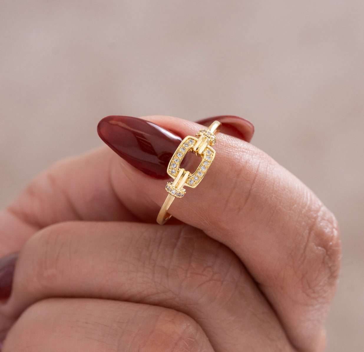 Anillo Crystal Box Ajustable